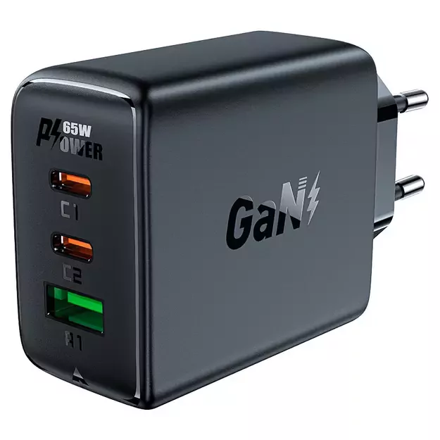 Acefast fast charger GaN (2x USB-C / USB-A) PPS / PD / QC4+ 65W white (A41) 3