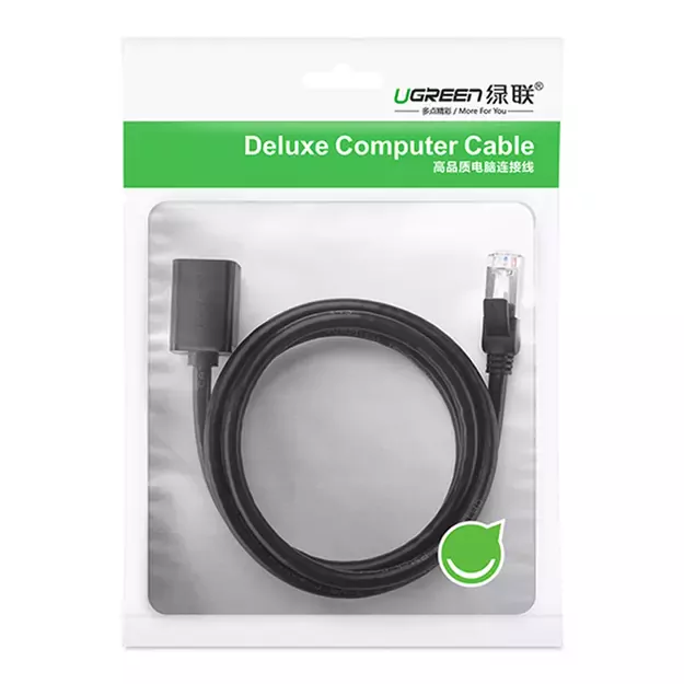 Ugreen NW112 11278 Network Ethernet Cable RJ45 (female) - RJ45 (male) F/UTP Cat. 6 1 Gbps 0.5m - black 4
