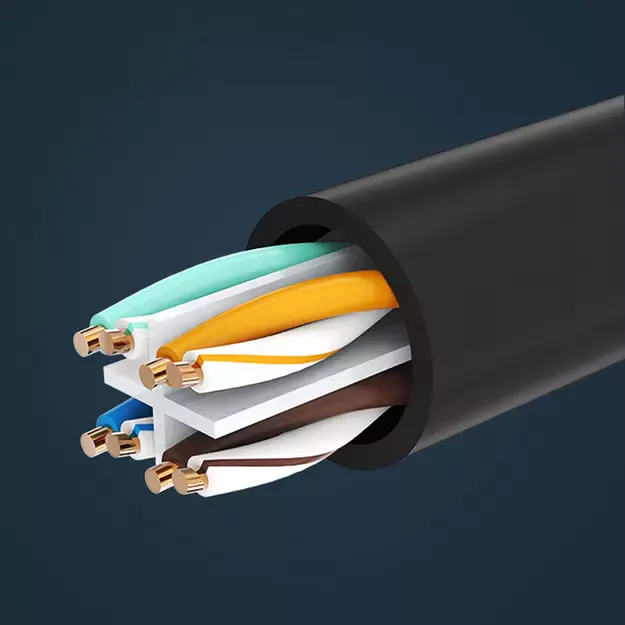 Ugreen NW112 11278 Network Ethernet Cable RJ45 (female) - RJ45 (male) F/UTP Cat. 6 1 Gbps 0.5m - black 5
