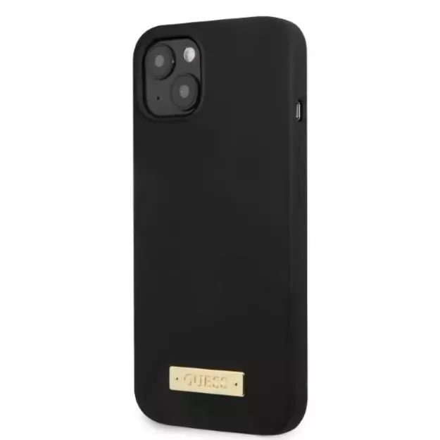 Guess Silicone Logo Plate MagSafe case for iPhone 13 mini - black 8