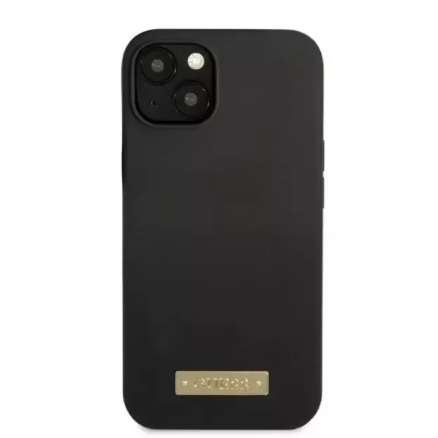 Guess Silicone Logo Plate MagSafe case for iPhone 13 mini - black 9