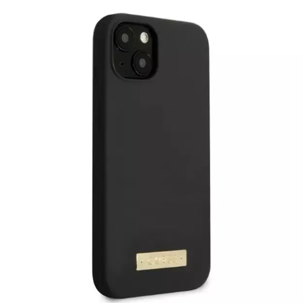 Guess Silicone Logo Plate MagSafe case for iPhone 13 mini - black 10