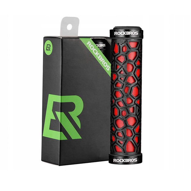 Rockbros 2017-14ARD bicycle grips - black and red 3