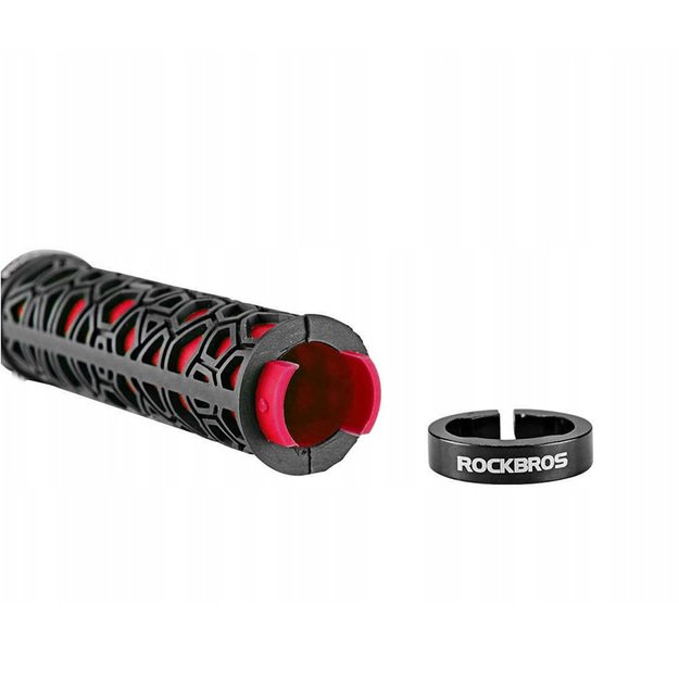 Rockbros 2017-14ARD bicycle grips - black and red 8