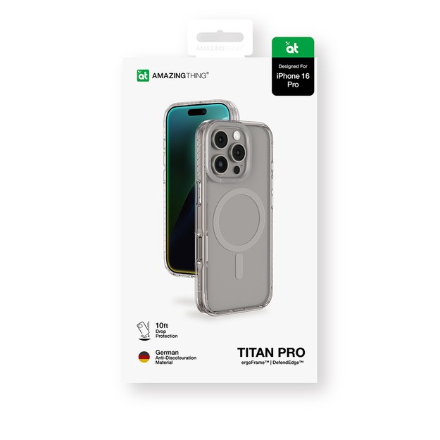AmazingThing Titan Pro Mag Case with Magnetic Ring for iPhone 16 Pro - Gray 6