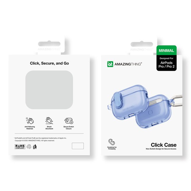 AmazingThing Minimal Case for AirPods Pro 2 Silicone Case - Navy 3