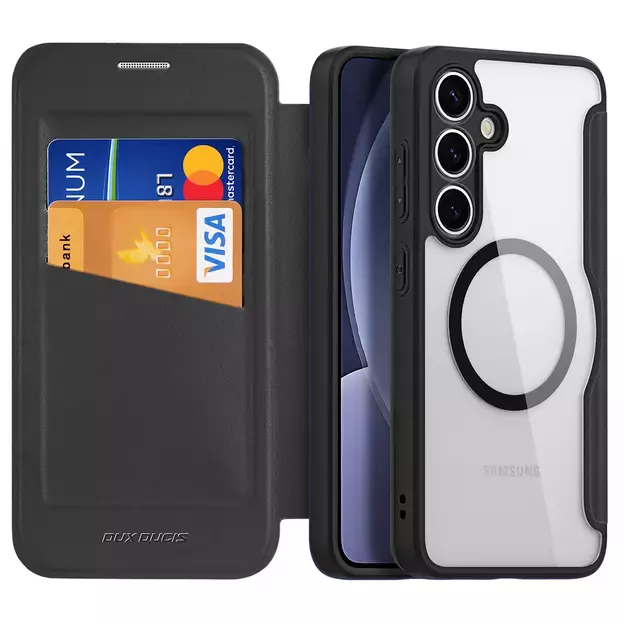 Dux Ducis Skin X Pro case for Samsung Galaxy S25+ with MagSafe and wallet - black 1