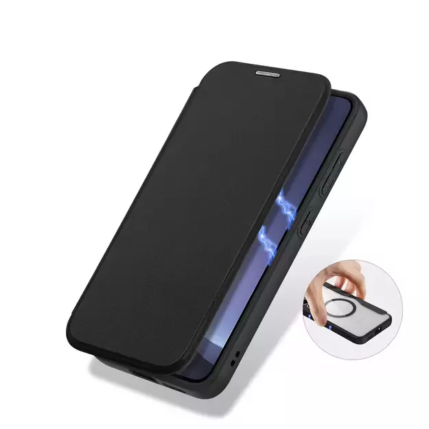 Dux Ducis Skin X Pro case for Samsung Galaxy S25+ with MagSafe and wallet - black 4