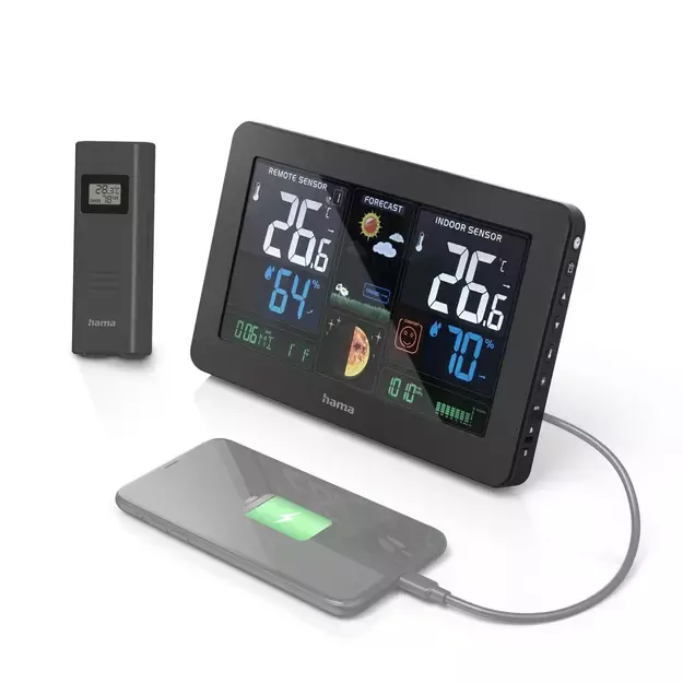 Hama Premium Weather Station with USB - Black 6