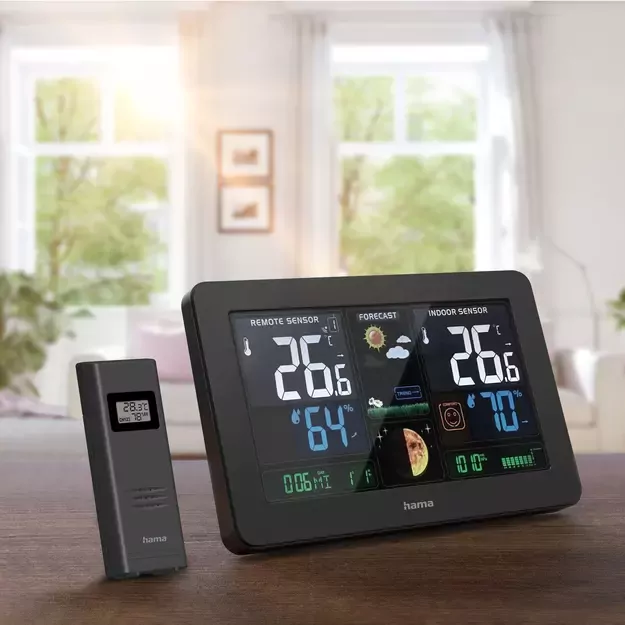 Hama Premium Weather Station with USB - Black 10