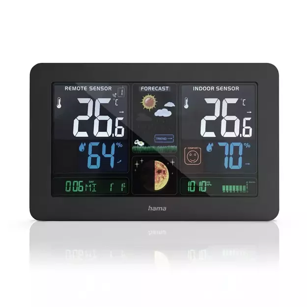 Hama Premium Weather Station with USB - Black 1