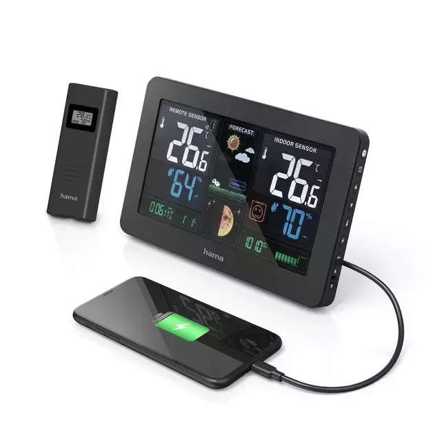 Hama Premium Weather Station with USB - Black 8