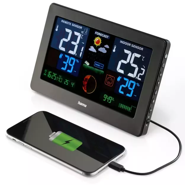 Hama Premium Weather Station with USB - Black 5