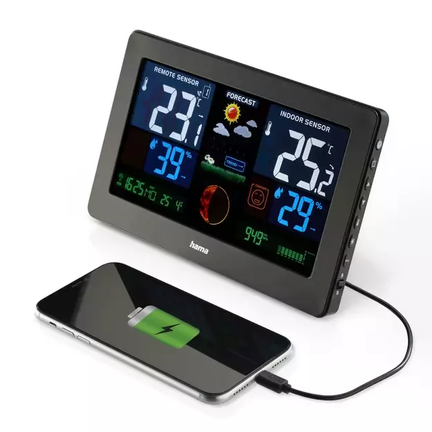 Hama Premium Weather Station with USB - Black 3