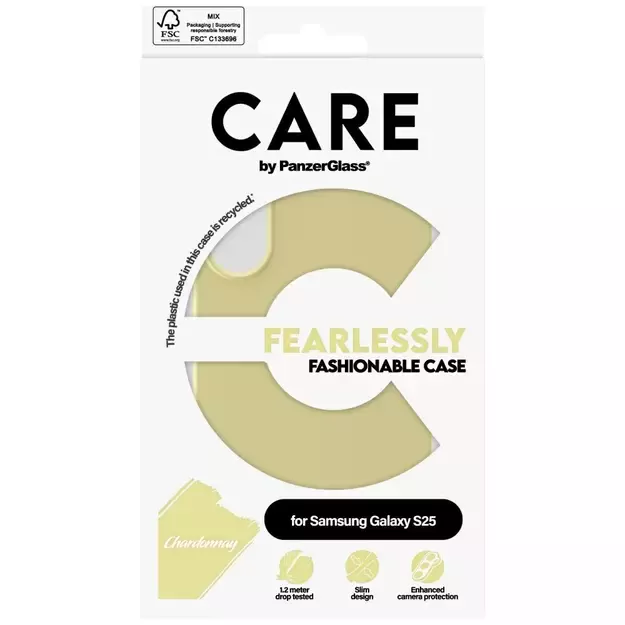 CARE by PanzerGlass Fashion Case for Samsung Galaxy S25 - Yellow 6