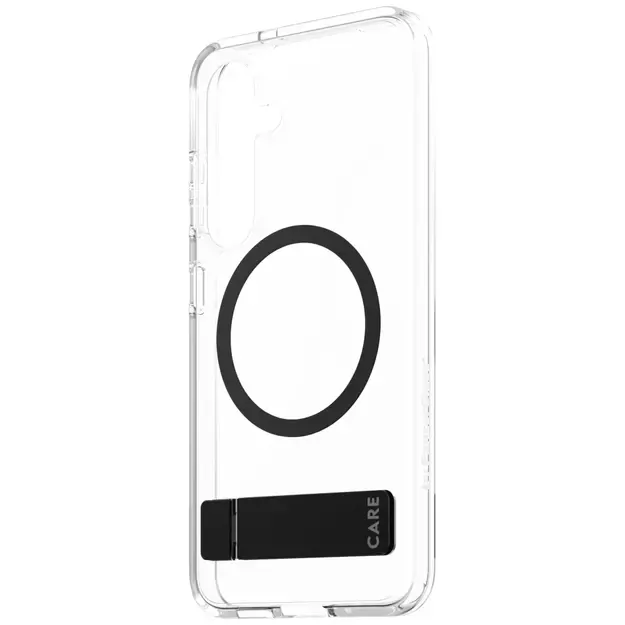 CARE by PanzerGlass Feature Black Kickstand &amp  QI Case for Samsung Galaxy S25 - Transparent 5
