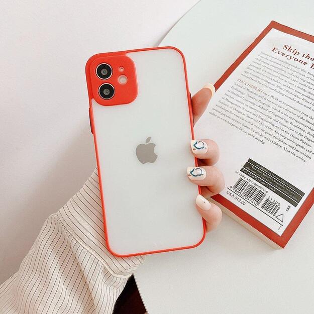 Milky Case silicone flexible translucent case for Samsung Galaxy A22 4G red 2
