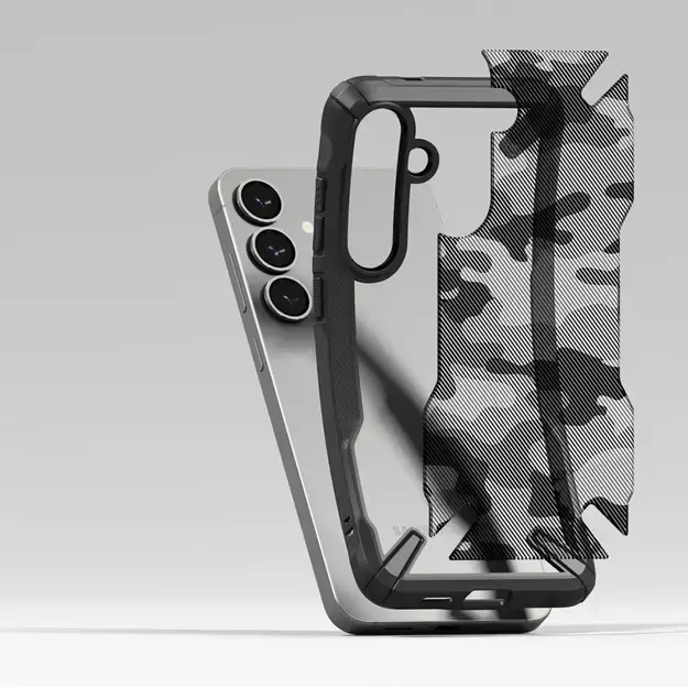 Ringke Fusion X Case for Samsung Galaxy S25+ - Black Camo 11