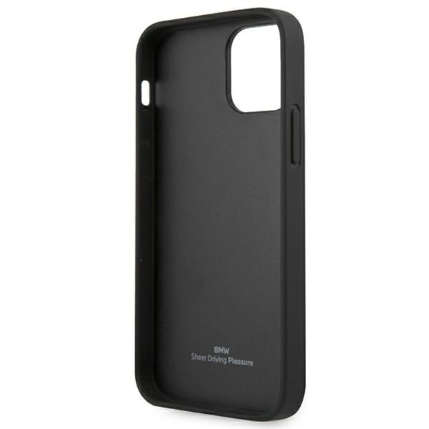 Etui BMW BMHCP12LRSPPK iPhone 12 Pro Max 6,7  czarny/black hardcase Leather Curve Perforate 6