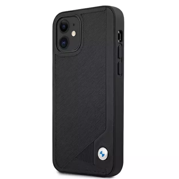 Etui BMW BMHCP12SRCDPK iPhone 12 mini 5,4  czarny/black hardcase Leather Deboss 8