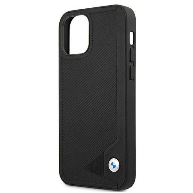 Etui BMW BMHCP12SRCDPK iPhone 12 mini 5,4  czarny/black hardcase Leather Deboss 5