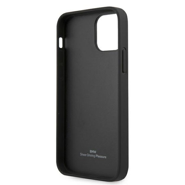 Etui BMW BMHCP12SRCDPK iPhone 12 mini 5,4  czarny/black hardcase Leather Deboss 6