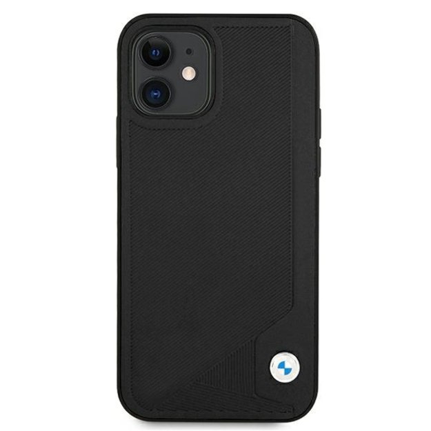 Etui BMW BMHCP12SRCDPK iPhone 12 mini 5,4  czarny/black hardcase Leather Deboss 2