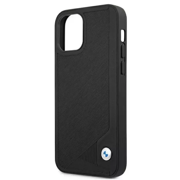 Etui BMW BMHCP12SRCDPK iPhone 12 mini 5,4  czarny/black hardcase Leather Deboss 12