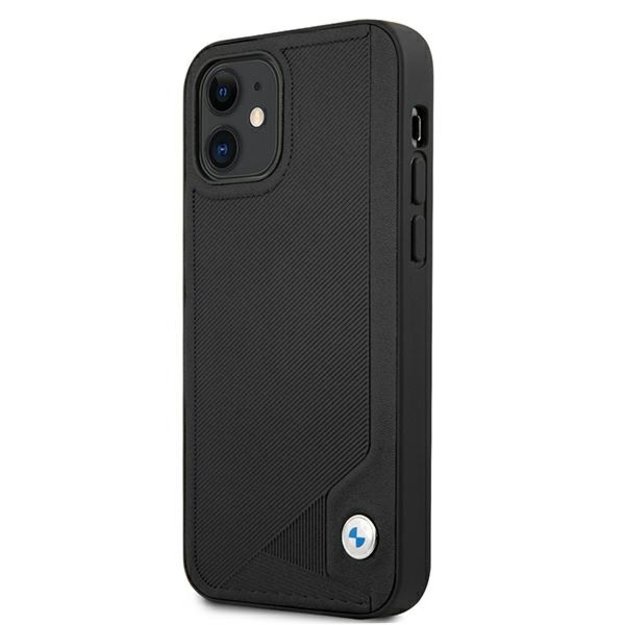 Etui BMW BMHCP12SRCDPK iPhone 12 mini 5,4  czarny/black hardcase Leather Deboss 1