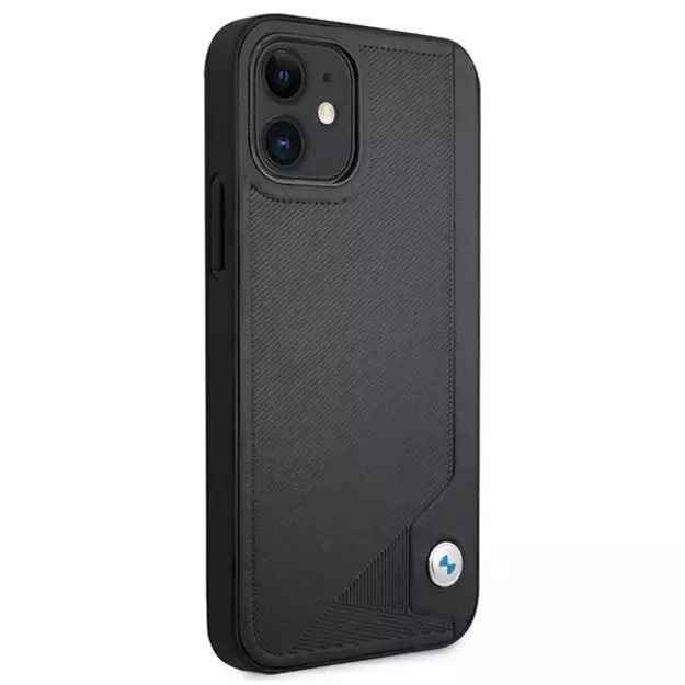 Etui BMW BMHCP12SRCDPK iPhone 12 mini 5,4  czarny/black hardcase Leather Deboss 10