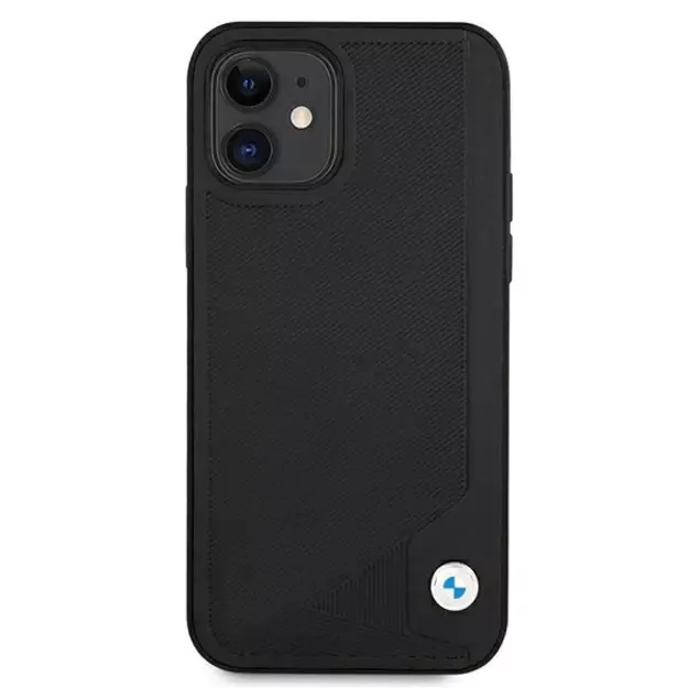 Etui BMW BMHCP12SRCDPK iPhone 12 mini 5,4  czarny/black hardcase Leather Deboss 9
