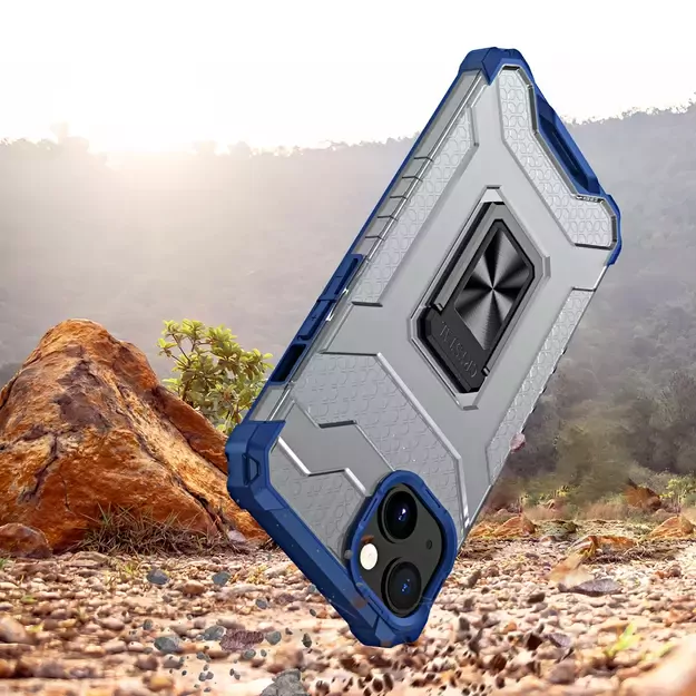 Crystal Ring Case Kickstand Tough Rugged Cover for iPhone 12 mini blue 7