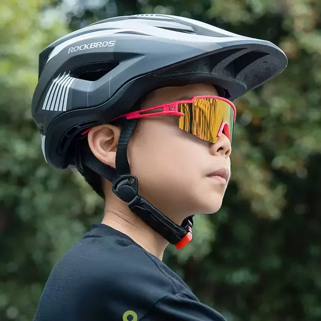 Rockbros Kids Polarized UV Cycling Glasses - Pink 7