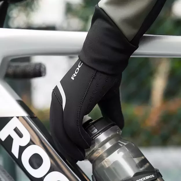 Rockbros full waterproof cycling gloves, size: XXL - black 9