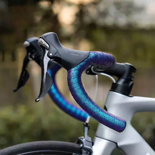 Rockbros Handlebar Tape Perforated Silicone with Chameleon Effect - Purple 8