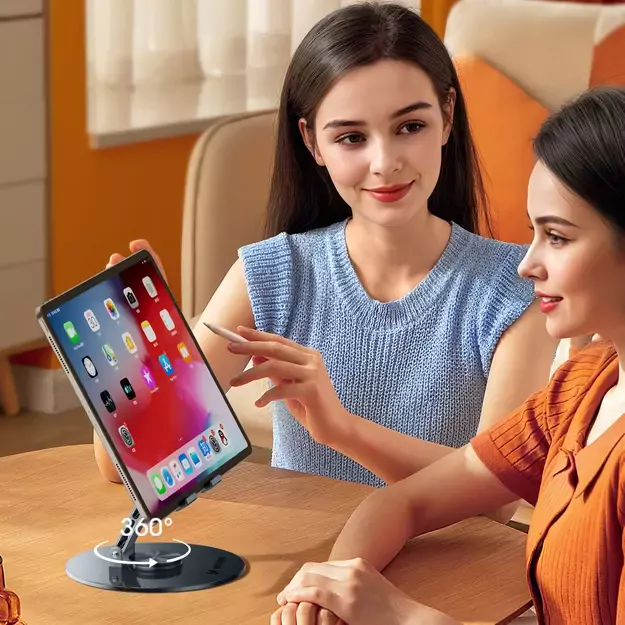 Wozinsky WRS-DSY84SS 360° Rotating Aluminum Tablet Stand - Gray 8