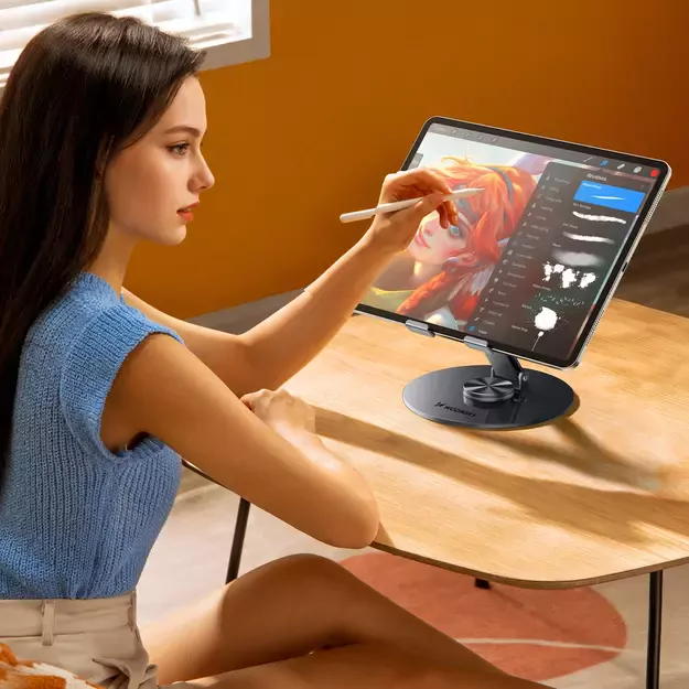 Wozinsky WRS-DSY84SS 360° Rotating Aluminum Tablet Stand - Gray 9