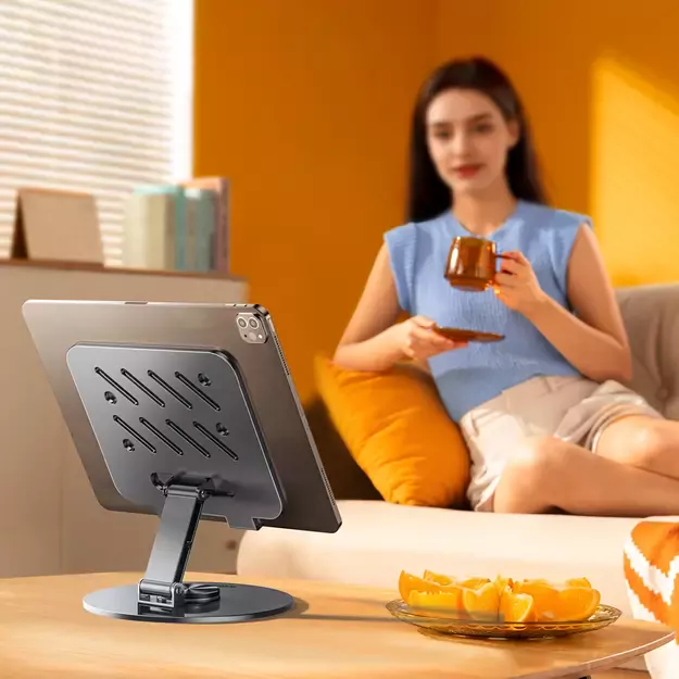 Wozinsky WRS-DSY84SS 360° Rotating Aluminum Tablet Stand - Gray 6