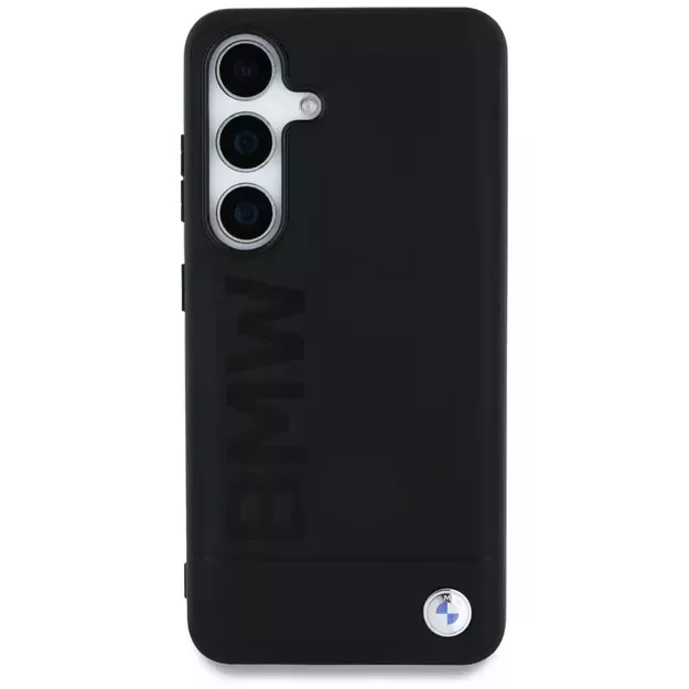 BMW Leather Big Wordmark Case for Samsung Galaxy S25+ - Black 2