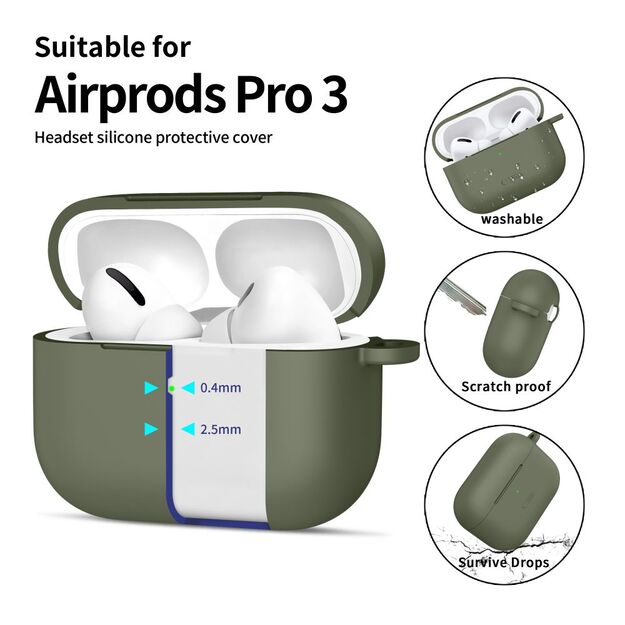 Tech-Protect Silicone Hook Case for AirPods Pro - Olive 3