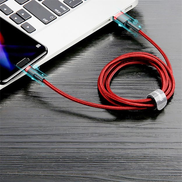 Baseus Cafule USB-A / USB-C QC 3.0 3A cable 1 m - red 11