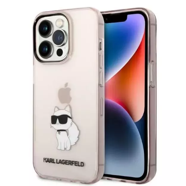 Karl Lagerfeld KLHCP14LHNCHTCP iPhone 14 Pro 6.1&quot  pink/pink hardcase Ikonik Choupette