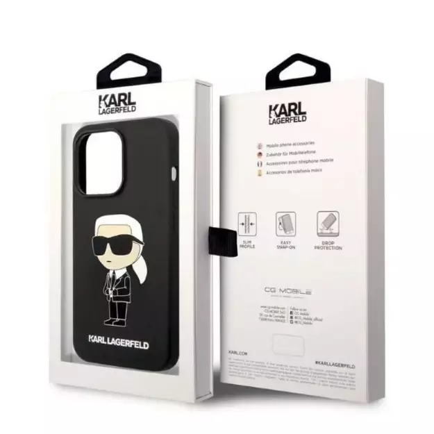 Karl Lagerfeld Silicone Ikonik case for iPhone 14 Pro - black 14