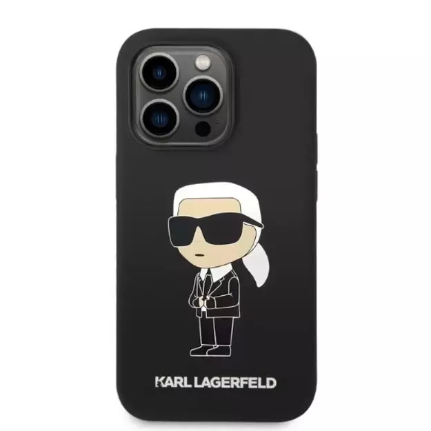 Karl Lagerfeld Silicone Ikonik case for iPhone 14 Pro - black 9