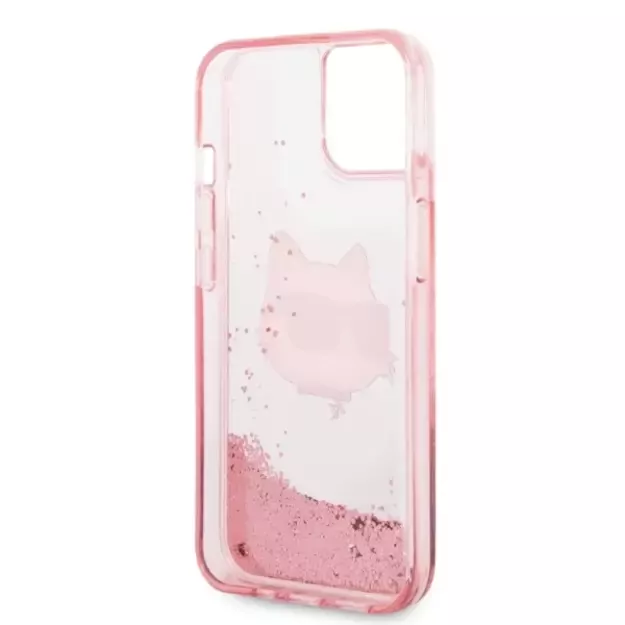 Karl Lagerfeld Glitter Choupette Head case for iPhone 14 Plus - pink 6