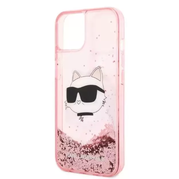 Karl Lagerfeld Glitter Choupette Head case for iPhone 14 Plus - pink 5