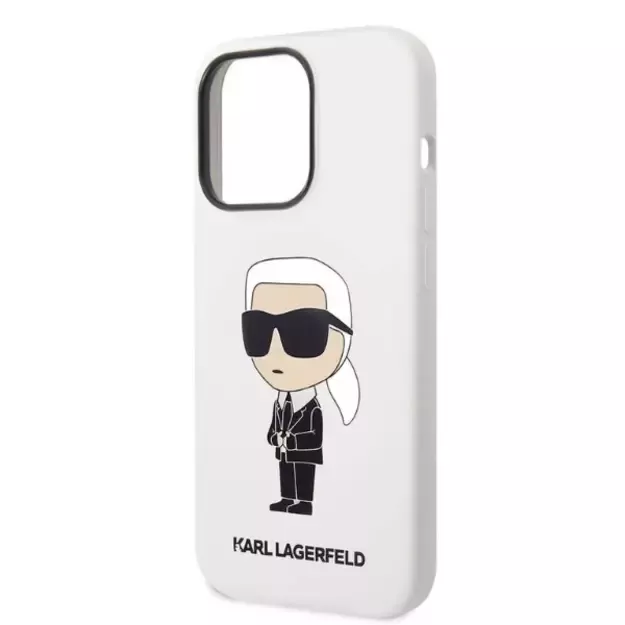 Karl Lagerfeld Silicone Ikonik case for iPhone 14 Pro Max - white 12