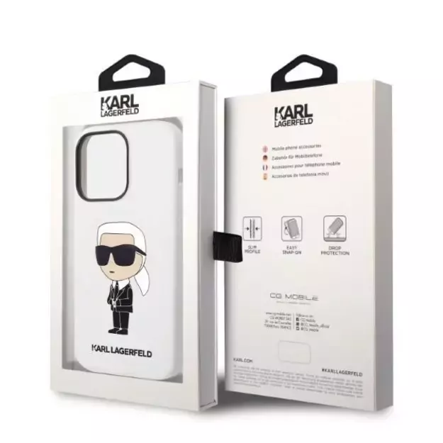 Karl Lagerfeld Silicone Ikonik case for iPhone 14 Pro Max - white 14