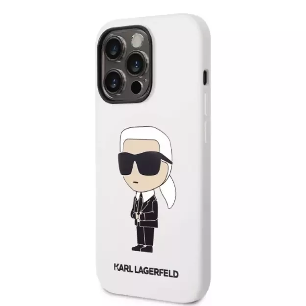 Karl Lagerfeld Silicone Ikonik case for iPhone 14 Pro Max - white 8
