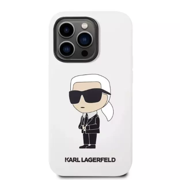 Karl Lagerfeld Silicone Ikonik case for iPhone 14 Pro Max - white 9